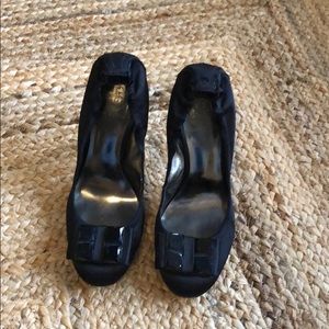Tory Burch Black Satin Heels